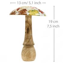 Artikel Holzpilz Deko Herbstlaub Weiß, Bunt Herbstdeko Ø13cm H19cm