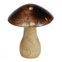 Artikel Holzpilz Pilz Deko Natur Braun Glanz Effekt Ø10cm H12cm