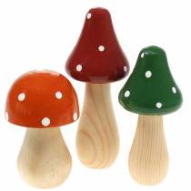 Deko-Fliegenpilz-Set Orange, Grün, Rot 10/12/14,8cm
