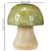 Artikel Holz Deko-Pilze Herbstdeko mit bunten Kappen in 3 Farben, 9 Stk
