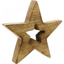 Artikel Holzstern geflammt Holzdeko Weihnachten Stern stehend 15cm