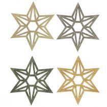 Artikel Holzsterne Weihnachtsdeko Holz Deko Sterne Grün 8cm 16 St