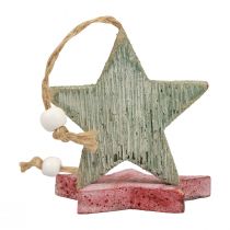 Holzsterne Deko Sterne zum Hängen Vintage Deko Ø6,5cm 10St