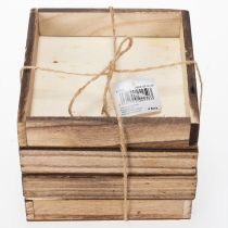 Artikel Holztablett rustikales Design perfekt für Zuhause oder Büro Dekoration 15cm 4St