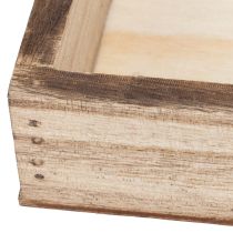Artikel Rechteckiges Holztablett 30 cm Naturholz für Dekoration und Bepflanzung