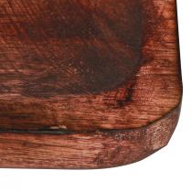 Artikel Holztablett Deko Tablett rechteckig Dunkelbraun lasiert 30×25cm