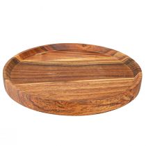 Artikel Holztablett Holzteller Akazie Natur Geölt Ø25cm H2,5cm
