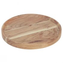 Artikel Holztablett rund Akazienholz Tablett Natur Schneidebrett Ø25cm