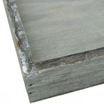 Artikel Holztablett eckig Grau Weiß gewaschen 19×19cm 2 Stück