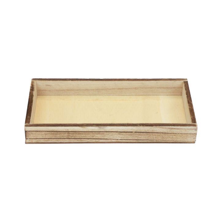 Holztablett geflammt Deko Tablett Tischdeko rustikal 20×10×3cm