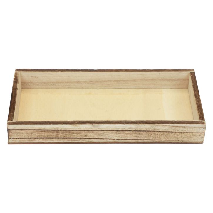 Holztablett geflammt Deko Tablett Tischdeko rustikal 30×15×3cm