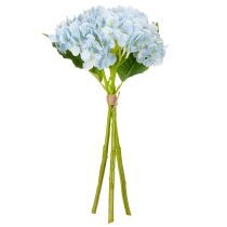 Artikel Künstliche Hortensienzweige 34 cm Blau 3er-Set aus Polyester