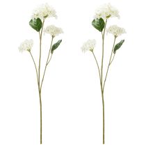 Artikel Künstliche Hortensie Weiß 80cm aus Polyester für Wohn- und Tischdekoration 2 Stück