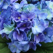 Hortensie Künstliche Blume Blau Seidenblumenstrauß 42cm