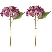 Artikel Hortensien künstlich Lila 34 cm 2 Stück Kunstblumen Hydrangea