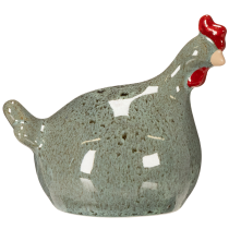 Artikel Keramik Dekofiguren Huhn Set 13 cm Grün und Rot für Innenbereich
