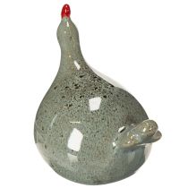 Artikel Keramik Dekofiguren Huhn Set 13 cm Grün und Rot für Innenbereich