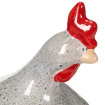 Artikel Keramikfigur Huhn Set 2 Stück 16 cm grau gesprenkelt für Wohnraumdekoration