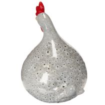 Artikel Keramikfigur Huhn Set 2 Stück 16 cm grau gesprenkelt für Wohnraumdekoration