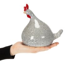 Artikel Keramikfigur Huhn Set 2 Stück 16 cm grau gesprenkelt für Wohnraumdekoration