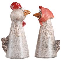 Artikel Keramik-Deko-Hühnerset Hahn und Henne 20/22cm Osterdekoration