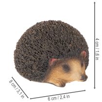 Artikel Igel Dekoration aus Polyresin, Braun, 8 cm für Innenbereich