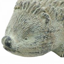 Dekofigur Igel 22cm Gartendeko Herbst Antikgrün 20×12×H10cm