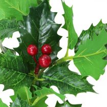 Weihnachtszweig Stechpalme Ilex künstlich Beeren 37cm
