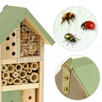 Artikel Insektenhotel Grün Holz Nisthilfe Garten Insektenhaus H26cm