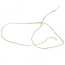Artikel Jutekordel Weiß, DIY, natürliches Dekogarn, Schmuckband Ø2mm L200m
