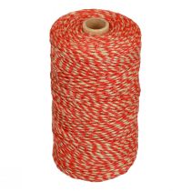 Juteband Jutekordel Jute-Schnur Rot Naturfarben Ø2,5mm 200m