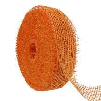 Artikel Juteband Hellorange 5cm x 40m für Dekorationen und Bastelarbeiten