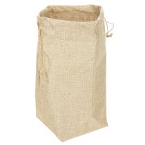 Artikel Geschenktasche aus Jute 13,5×11×25cm in Naturfarben mit Kordel