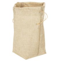 Artikel Geschenktasche aus Jute 13,5×11×25cm in Naturfarben mit Kordel