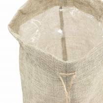 Artikel Geschenktasche aus Jute 13,5×11×25cm in Naturfarben mit Kordel