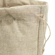 Artikel Geschenktasche aus Jute 13,5×11×25cm in Naturfarben mit Kordel