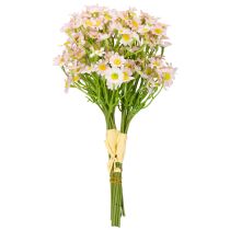 Artikel Künstlicher Kamillenstrauß 28 cm, Rosa-Weiß-Grün, 3er-Set