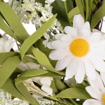Artikel Blütenkranz künstliche Margeriten 55 cm Weiß-Grün für Tür- und Wanddekoration