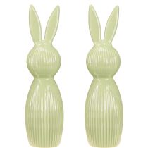 Artikel Keramik Hasenfiguren Set 22 cm Pastellgrün, Frühlingsdekoration