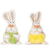 Artikel Osterhasen-Figuren aus Keramik 11 cm Handbemalt Set mit 4 St.