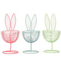 Artikel Dekofigur Draht-Hase aus Metall, 16 cm, Pastellfarben, 3er-Set