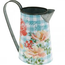 Artikel Blumenvase Deko-Kanne Metall Vintage Gartendeko Pflanzkübel H23cm