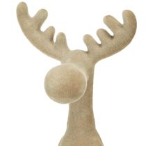 Artikel Kantenhocker Elch beflockt Kantensitzer Braun 31cm 3 St
