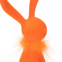 Artikel Osterdeko Kantenhocker Hasen 36cm aus Kunststoff mit samtiger Beflockung in Orange und Lachs für Innenräume