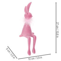 Artikel Osterhasen Figur mit Federboa Kantenhocker Dekorative Figur Ostern 27cm 2St