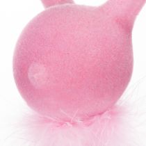 Artikel Osterhasen Kantenhocker aus Kunststoff, rosa-pink, 36 cm, 2 Stück