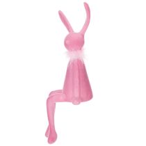 Artikel Osterhasen Kantenhocker aus Kunststoff, rosa-pink, 36 cm, 2 Stück
