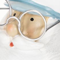 Artikel Kapitän Dekofigur aus Polyresin 16 cm Weiß-Blau mit Kapitänsmütze und Brille