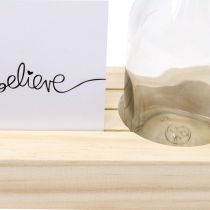 Kartenhalter Holz Fotohalter Holz Mini Vase 25×7,5×12cm