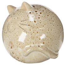 Artikel Keramik-Katze Dekofigur Beige Rund 13cm für Wohn- und Schlafzimmer